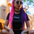 Technostoff nocturnal Crop Top für Frauen in schwarz